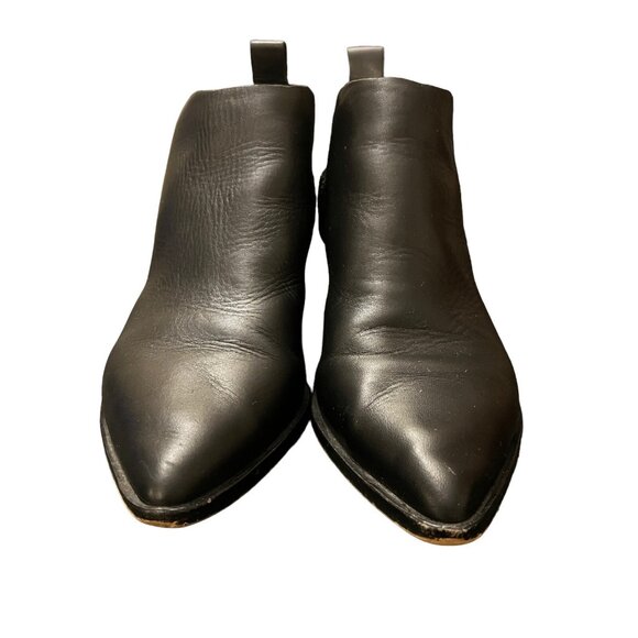 Dolce Vita Trent Womens Black Boots Size 9.5 Pointed Toe Ankle Boot Faux Reptile - Picture 3 of 12